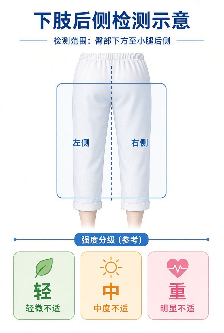 姿势与检测区域示意